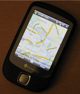 Google Maps auf dem HTC Touch (Bild: ZDNet)
