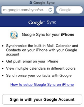 Der Push-E-Mail-Dienst von Google Mail unterstützt in der Betaversion iPhone und iPod Touch mit iPhone OS 3.0 sowie Geräte mit Windows Mobile (Bild: Screenshot Jessica Dolcourt/CNET).
