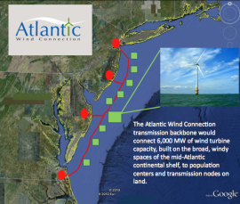 Backbone der Atlantic Wind Connection, die Google, Good Energies und Marubeni Corporation finanzieren
(Bild: Google).