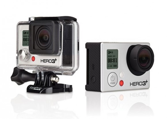 Die Action-Cams GoPro Hero3+ Black & Silver Edition kommen mit einem kompakteren und leichteren Gehäuse, schnellerem WLAN und neuen Aufnahmemodi. Die Black Edition bietet zudem eine verbesserte Akkulaufzeit (Bild: GoPro).