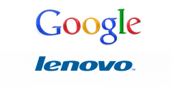 Logos von Google und Lenovo