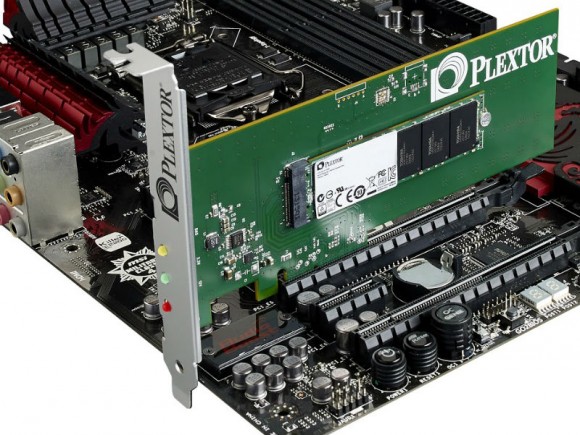 Die PCIe-SSD M6e gibt es in Kapazitäten von 128, 256 und 512 GByte (Bild: Plextor).
