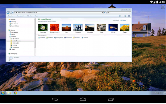 Chrome Remote Desktop auf Android (Bild: Google)