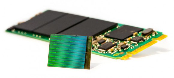 3D NAND flash chip from Intel and Micron (Picture: Intel).