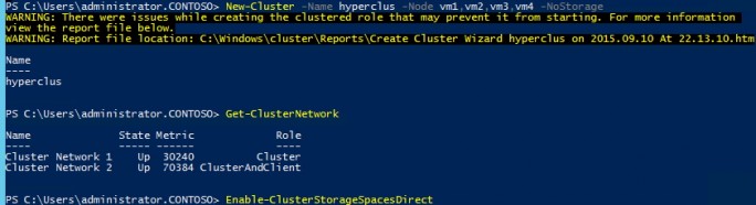  In the PowerShell of clusters are created and Storage Spaces Direct enabled (Screenshot: Thomas Joos). 