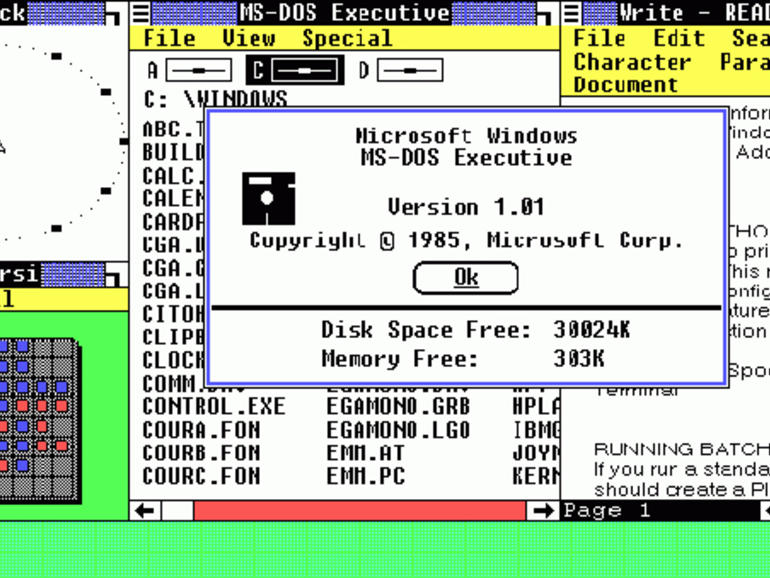 1985: Windows 1.0