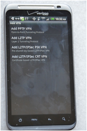 Das/die VPN-Protokoll(e) auswählen, die der VPN-Server verwendet.
