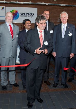 Ralf Reich, Geschäftsführer von Wipro Deutschland, bei der Eröffnung des Wipro-Rechenzentrums in Meerbusch (Bild: Wipro).
