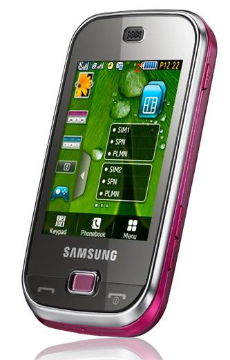 Im Samsung-Smartphone B5722 lassen sich zwei SIM-Karten gleichzeitig nutzen (Bild: Samsung).
