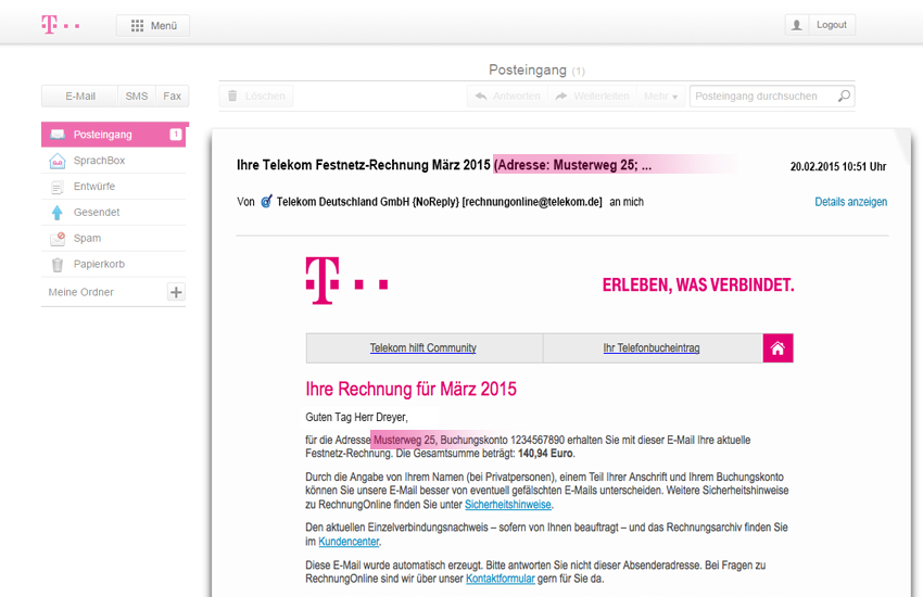 Deutsche telekom rechnung