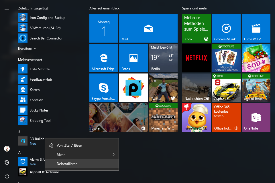 Windows 10 Vorinstallierte Apps Loschen Und App Vorschlage Ausschalten