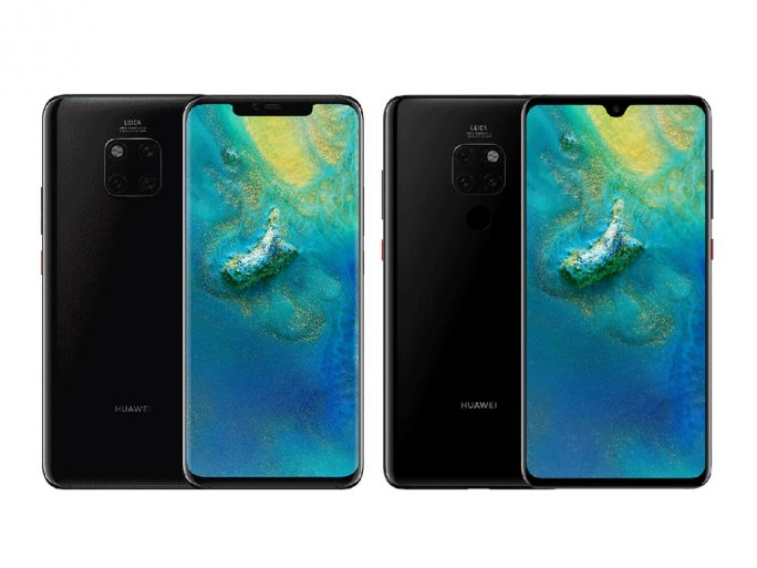 Huawei Mate 20 Pro (left) and Mate 20 (Image: Huawei)