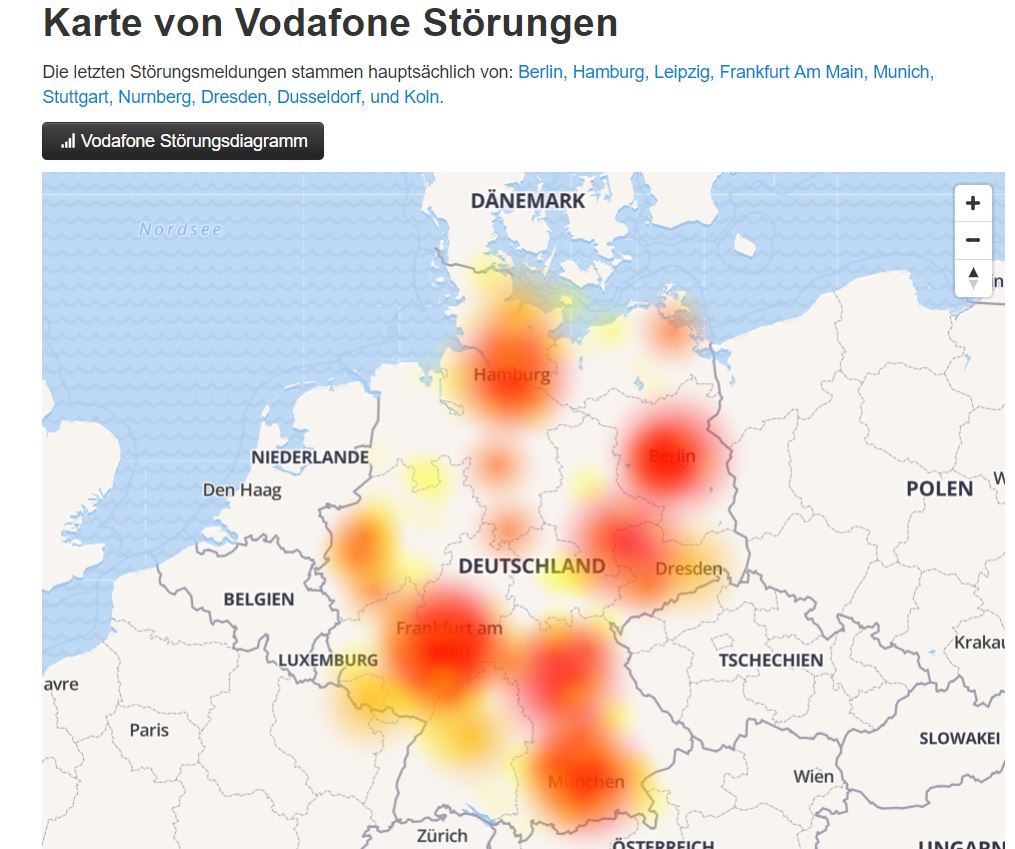 Vodafone: Störung im Kabelnetz betrifft zahlreiche Kunden