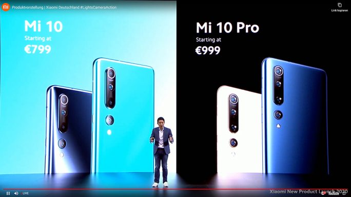 Mi 10, Mi 10 Pro: Preise (Screenshot: ZDNet.de)