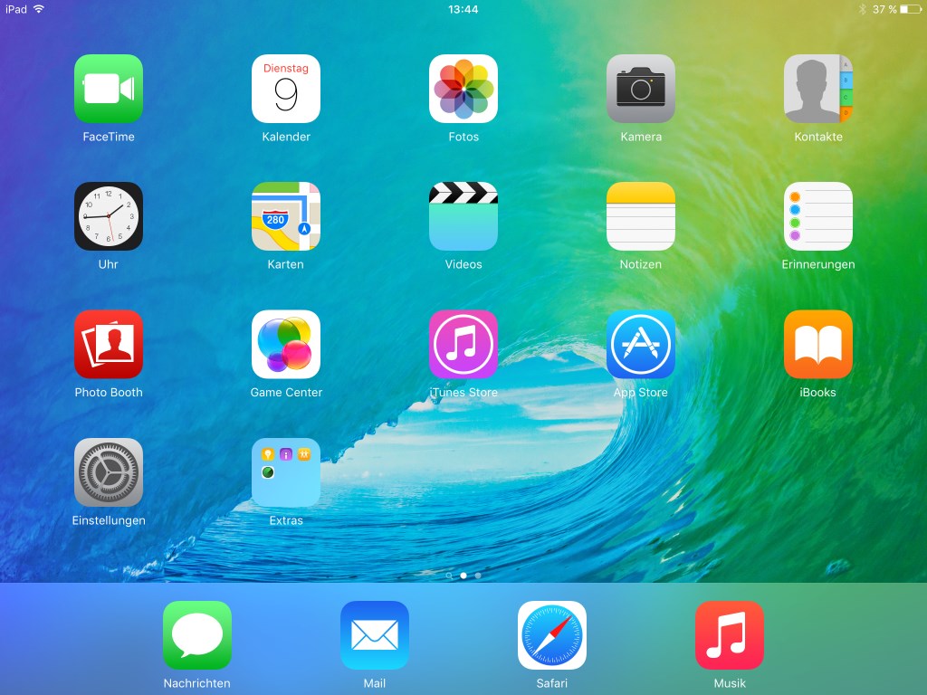 iOS 9: iPad-Startscreen
