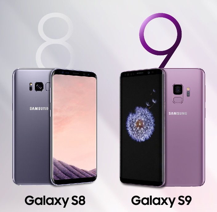 Samsung Galaxy S8 und S9 im Vergleich