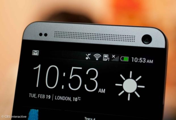 Optisch erinnert das HTC One teilweise an die anderen Smartphones der HTC-One-Familie. Die neue Sense-Oberfläche verleiht ihm aber eine andere Gesamtoptik (Foto: CBS Interactive).<br><br>Zum <a href=\"http://www.zdnet.de/88144263/htc-one-htc-stellt-sein-neues-android-flaggschiff-vor/\" target=\"_extern\">vollständigen Artikel</a>.