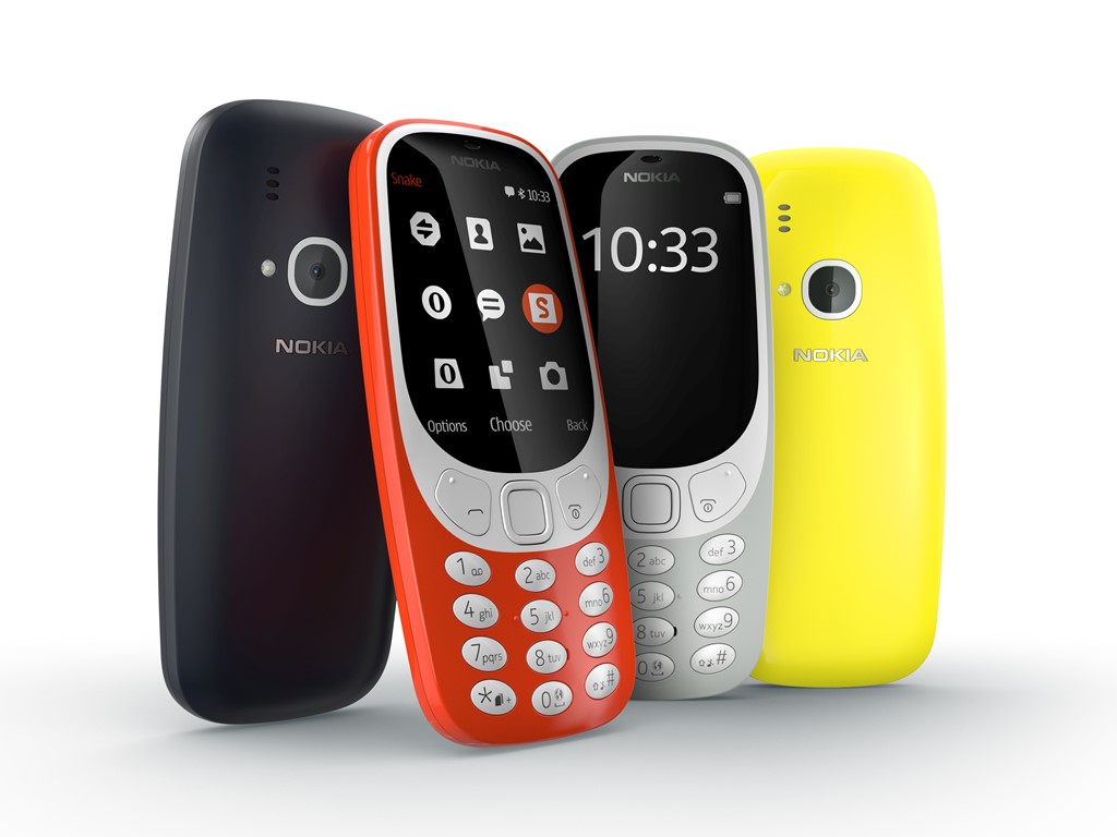 <b>Nokia 3310</b><br>
And now for something completely different: Nur 49 Euro kostet das wiederbelebte „Kult-Handy“ Nokia 3310. Auf der Nokia-Website wird das Feature Phone als „neu aufgelegter Klassiker mit modernem Touch“ beworben. Dazu gehören ein QVGA-Farbdisplay, das es allerdings nur auf 2,4 Zoll bringt, die Gehäusefarben Rot, Schwarz, Gelb und Grau sowie 16 GByte interner Speicher, der sich per MicroSD-Karte um 32 GByte erweitern lässt. Typisch für ein Feature Phone sind indes Bluetooth 3.0, die 2-Megapixel-Kamera auf der Rückseite sowie die hohe Akkulaufzeit von bis zu 30 Tagen Standby und 22 Stunden Sprechzeit. Auf Apps und schnelles Internet müssen Nutzer indes verzichten. Das Betriebssystem Nokia Series 30+ verfügt ab Werk zwar auch über einen Browser von Opera, laut Nokia-Website kann der jedoch nur auf eine 2G-Verbindung zugreifen. Zudem sind eine UKW-Radio-App und ein MP3-Player vorinstalliert.
</br>
Weitere Infos: <a href=\"http://www.zdnet.de/88288643/mwc-nokia-zeigt-android-smartphones-nokia-3-und-5-sowie-neuauflage-des-3310/\" target=\"_blank\">Nokia 3310</a>